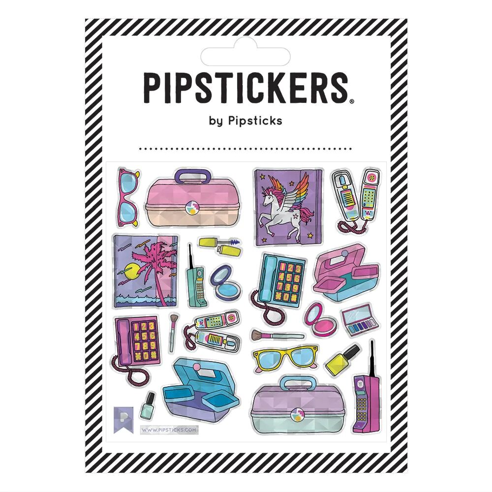 Pipsticks, Stickers, Art & School, 4x4-In, 686003, Awesome 80's